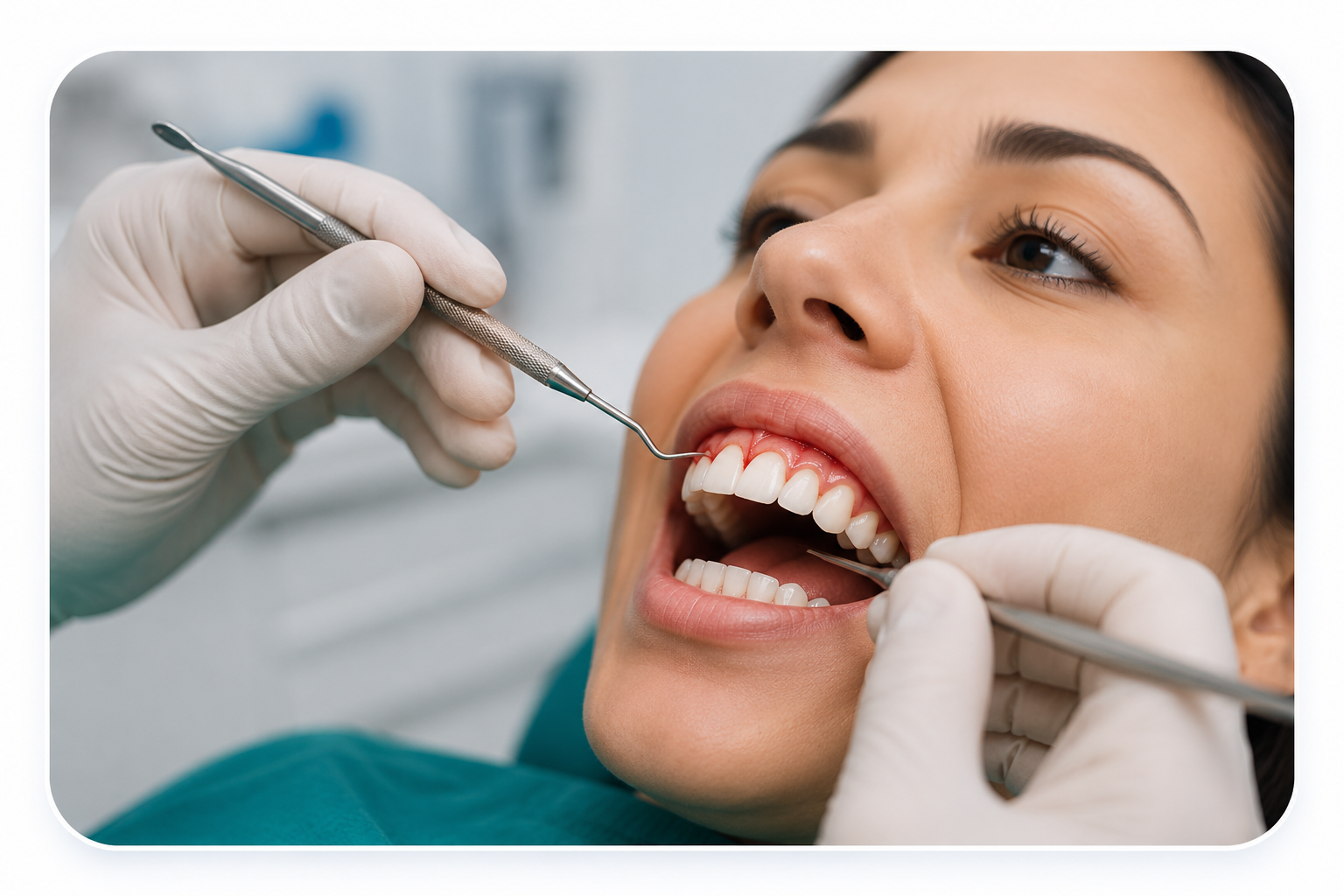 Gum surgery equipment and treatment setup