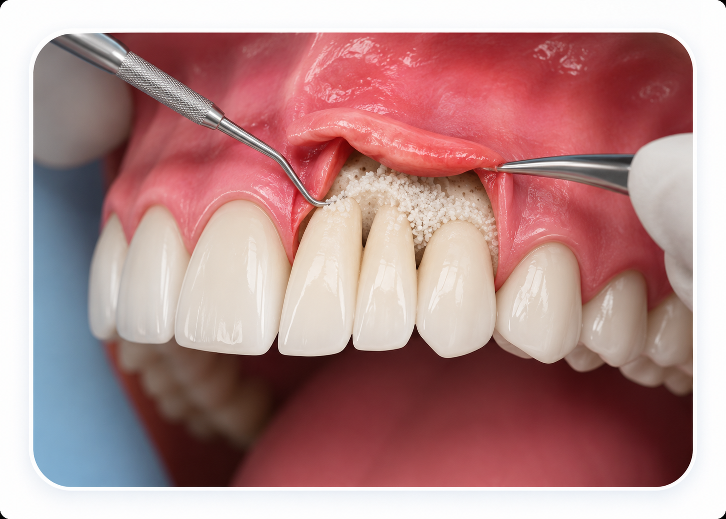 Periodontal care and gum health evaluation